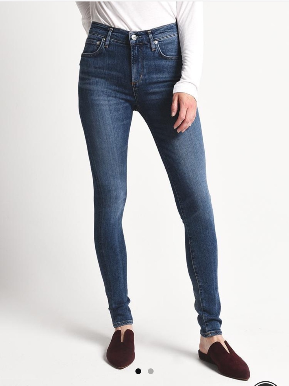 AGOLDE Roxanne Super High Rise Skinny Jeans in Freeway